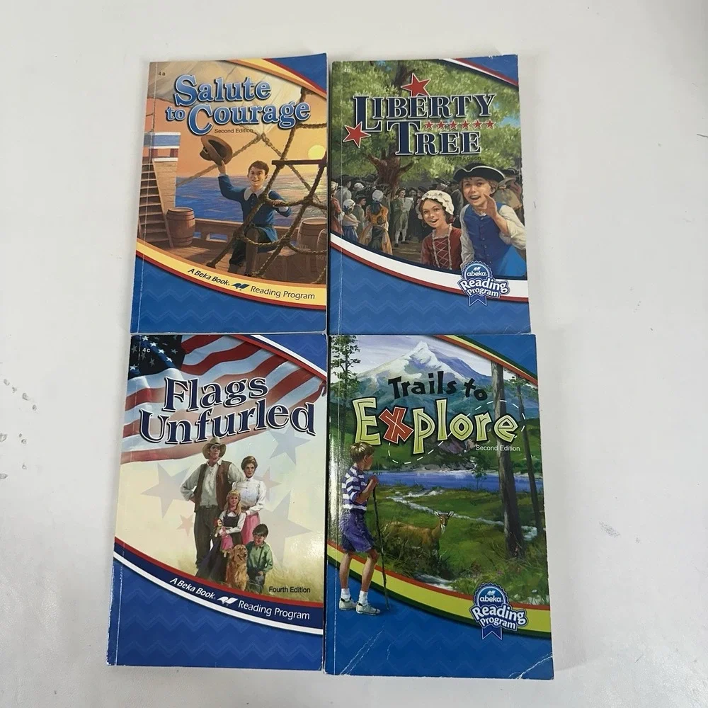 A Beka Reading Program 4TH GRADE Lot of 4 books ABEKA READING English Homeschool